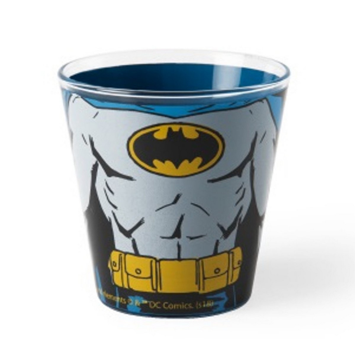 Bicchiere acqua vetro decorato fantasia supereroi BATMAN